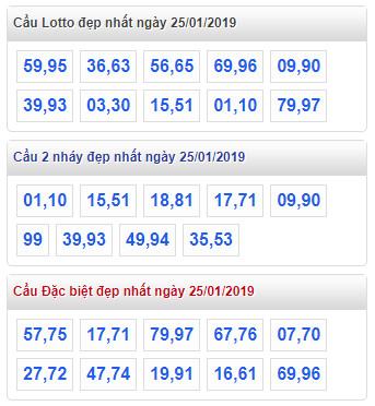 thong ke lo de xsmb 25-1-2019