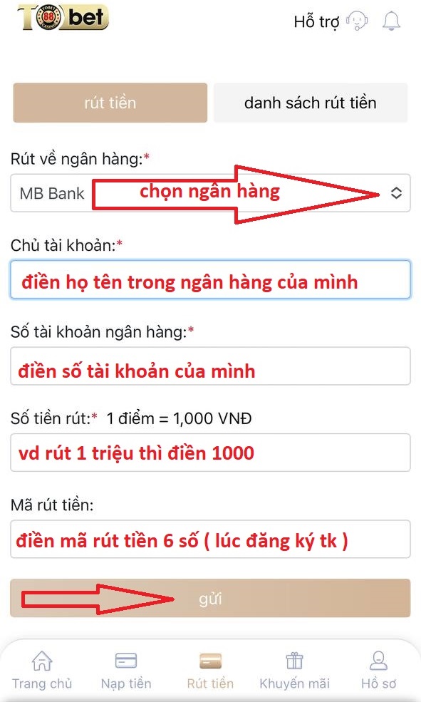 Hướng dẫn cách rút tiền trên tobet88 rút tiền 2