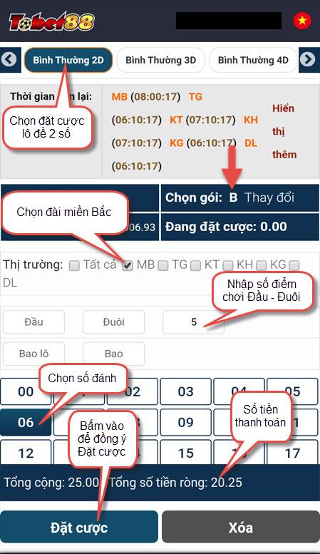 Cách đánh Đầu Đuôi 2 càng (2D) miền Bắc trên Tobet88 cach choi lo dau duoi tobet88 Cách đánh Đầu Đuôi 2 càng (2D) miền Bắc trên Tobet88