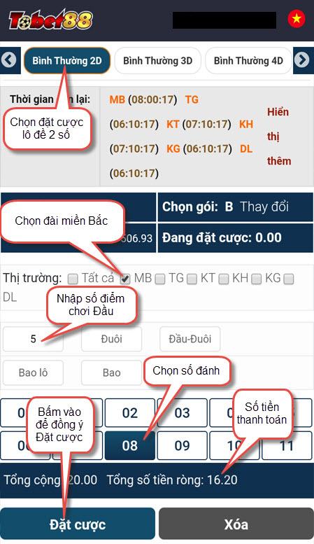 Cách đánh Đầu 2 càng (2D) miền Bắc trên Tobet88 cach danh lo dau tobet88 Cách đánh Đầu 2 càng (2D) miền Bắc trên Tobet88