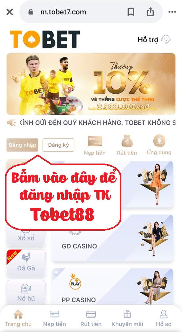 Đăng nhập Tobet88 trên điện thoại dang nhap Tobet88 tren dien thoai buoc 2