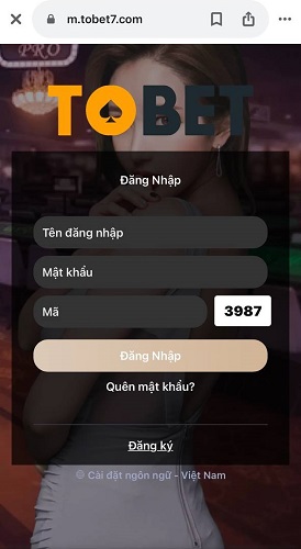 Cách điền thông tin đăng nhập tài khoản Tobet88 dang nhap Tobet88 tren dien thoai buoc 3
