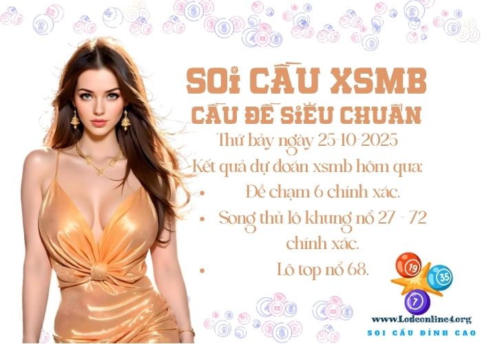 Soi cau xsmb 25-10-2025